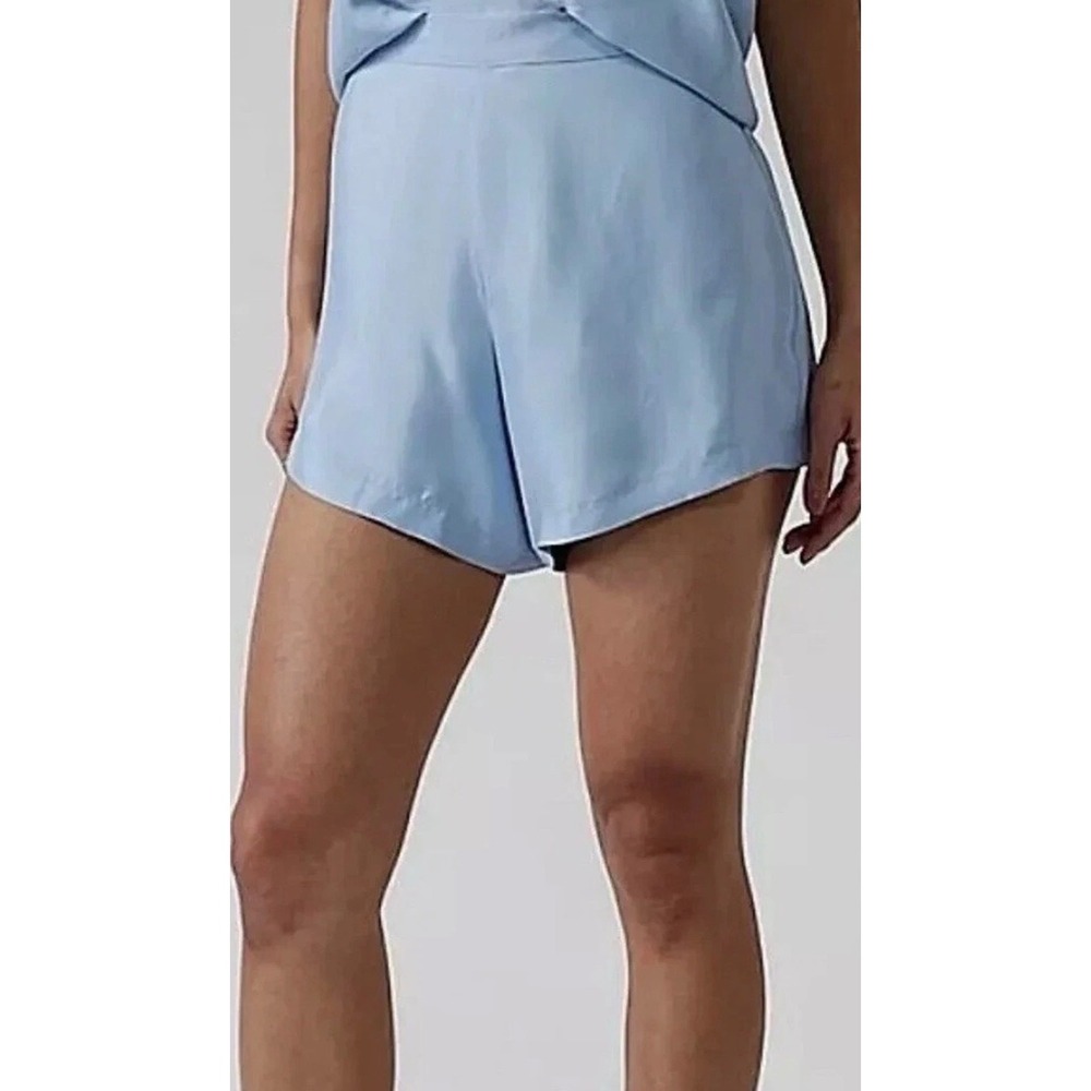 Athleta‎ Calm Cool Short Light Blue Silky Lounge Pajama Shorts 988503 XXS